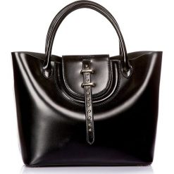 Torebki klasyczne damskie: Skórzana torebka „Diane” w kolorze czarnym – 40 x 26 x 14 cm