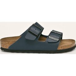 Birkenstock - Klapki Arizona. Niebieskie klapki damskie Birkenstock, bez wzorów, z gumy, bez obcasa, na obcasie. Za 289,90 zł.
