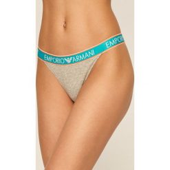 Emporio Armani - Stringi. Czarne majtki damskie Emporio Armani, l, z elastanu. Za 119,90 zł.