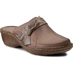 Klapki damskie: Klapki WALDI – 0898 Cappuccino/Wąż Cap