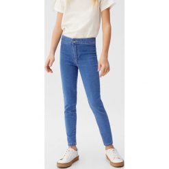 Mango Kids - Jeansy dziecięce Supersk 110-164 cm. Niebieskie jeansy dziewczęce Mango Kids, bez wzorów, z elastanu. Za 69,90 zł.