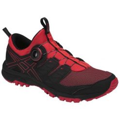 Asics buty męskie Gel-Fujirado czarno-czerwone 44. Czerwone buty sportowe męskie Asics, na sznurówki, do biegania. Za 629,00 zł.