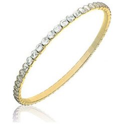 Bransoletki damskie: Pozłacana bransoletka z kryształkami Swarovski