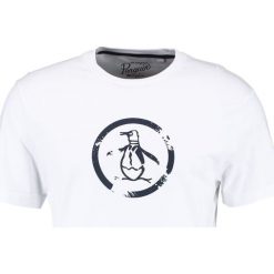 T-shirty męskie z nadrukiem: Original Penguin DISTRESSED LOGO TEE Tshirt z nadrukiem bright white