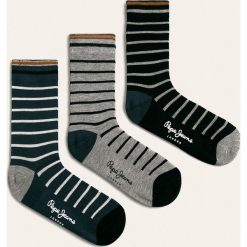 Pepe Jeans - Skarpetki Melmoth (3-pack). Niebieskie skarpetki męskie Pepe Jeans, bez wzorów, z elastanu. Za 69,90 zł.
