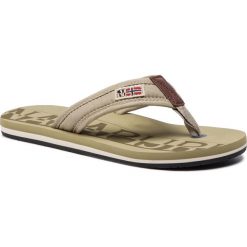 Japonki NAPAPIJRI - Toledo N0YJN5 New Olive Green GD6. Zielone klapki męskie Napapijri, ze skóry, bez zapięcia. W wyprzedaży za 139,00 zł.