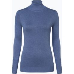 Marie Lund - Sweter damski, niebieski. Niebieskie swetry klasyczne damskie Marie Lund, l, prążkowane, z golfem. Za 149,95 zł.