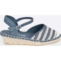 S. Oliver - Espadryle. Niebieskie espadryle damskie marki S.Oliver, z gumy, na obcasie. W wyprzedaży za 139,90 zł.