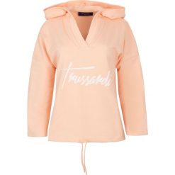Bluza Trussardi Jeans. Różowe bluzki damskie s, bez wzorów, z jeansu, bez rękawów, bez kaptura. Za 429,00 zł.