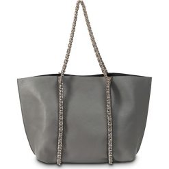 Shopper bag damskie: Torba shopper z ozdobnym łańcuszkiem bonprix szary