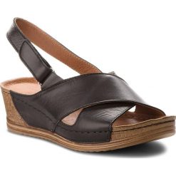 Sandały SERGIO BARDI - Bassiano SS127306718SN 101. Czarne klapki damskie Sergio Bardi, bez wzorów, ze skóry, bez obcasa, na obcasie. W wyprzedaży za 139,00 zł.