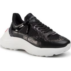 Sneakersy LOVE MOSCHINO - JA15306G1AIQ600A Ne/Ne/Arg/Ne/Ne. Czarne półbuty damskie Love Moschino, ze skóry ekologicznej. Za 949,00 zł.