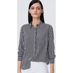 Wzorzysta koszula - Czarny. Czarne koszule damskie Sinsay, s, bez wzorów, bez kołnierzyka, bez rękawów. Za 39,99 zł.