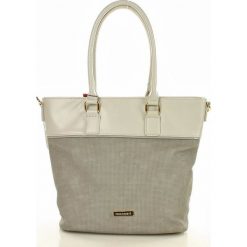 MONNARI Funkcjonalna torba shopper szary. Szare torby na zakupy damskie marki Monnari, w paski, ze skóry. Za 179,00 zł.