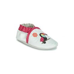 Kapcie niemowlęce Dziecko Robeez TROPICAL TOUCAN. Białe buciki niemowlęce marki Robeez, bez zapięcia. Za 159,00 zł.