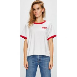 Levi's - Top. Brązowe topy damskie Levi's®, l, z bawełny, z okrągłym kołnierzem. Za 99,90 zł.