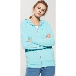 Bluzy damskie: Bluza z kapturem – Turkusowy