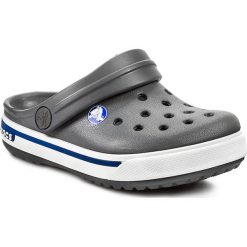 Klapki CROCS - Crocband II.5 Clog Kids 12837 Charcoal/ Sea Blue. Szare sandały chłopięce Crocs, z tworzywa sztucznego, bez zapięcia. Za 139,00 zł.