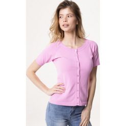 Fioletowa Bluzka Perviousness. Fioletowe bluzki damskie Born2be, s, z dzianiny, z okrągłym kołnierzem. Za 39,99 zł.