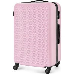 Walizka podróżna twarda duża STL870 różowy. Różowe walizki Solier Luggage, bez wzorów, z gumy. Za 159,00 zł.