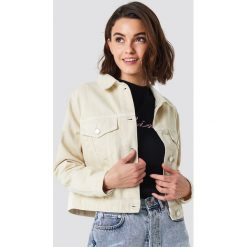 NA-KD Beżowa kurtka z denimu - Beige. Brązowe bomberki damskie NA-KD, z denimu. Za 283,95 zł.