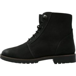 Botki damskie lity: Pier One Botki sznurowane black