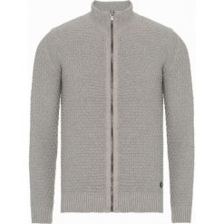 Golfy męskie: Sweter w kolorze szarym