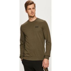 EA7 Emporio Armani - Longsleeve. Czarne bluzy męskie EA7 Emporio Armani, s, bez wzorów, z bawełny, z okrągłym kołnierzem, bez rękawów, bez kaptura. Za 379,90 zł.