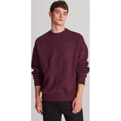 Bluza z haftem - Bordowy. Czerwone bluzy męskie Reserved, s, z haftami, bez kołnierzyka, bez rękawów, bez kaptura. Za 139,99 zł.