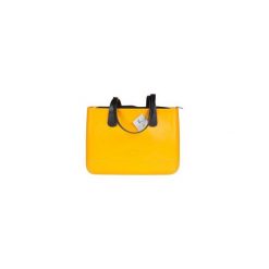 TORBA LARGE ELEGANT YELLOW. Żółte torebki klasyczne damskie Doubleu bag, bez wzorów, ze skóry, bez dodatków. Za 239,20 zł.