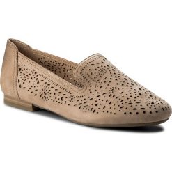 Lordsy CAPRICE - 9-24501-20 Beige Pearl 413. Brązowe lordsy damskie marki Caprice, ze skóry, na obcasie. W wyprzedaży za 179,00 zł.
