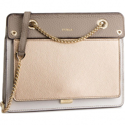 Torebka FURLA - Like 1000136 B BQA3 Q19 Gesso. Brązowe torebki klasyczne damskie marki Furla, z aplikacjami, ze skóry, eleganckie, zdobione, bez dodatków. Za 1355,00 zł.