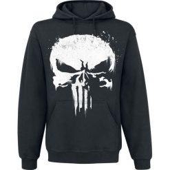 The Punisher Sprayed Skull Logo Bluza z kapturem czarny. Czarne bluzy męskie marki The Punisher, l, z nadrukiem, z materiału, z kapturem. Za 144,90 zł.