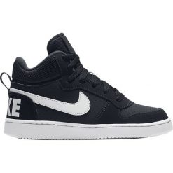 BUTY NIKE COURT BOROUGH MID (GS). Czarne buty dziewczęce sportowe Nike, na wiosnę, bez wzorów, ze skóry, bez zapięcia, nike court. Za 199,99 zł.