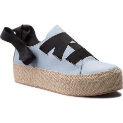 Espadryle KAZAR - Misty 32311-01-85 Light Blue. Niebieskie espadryle damskie Kazar, bez wzorów, ze skóry, na wysokim obcasie, na koturnie. W wyprzedaży za 299,00 zł.