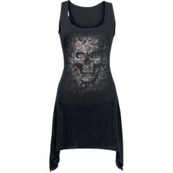 Bluzki, topy, tuniki: Spiral Skull Illusion Top damski czarny