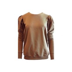 Bluza z bufkami Chiara Cappuccino. Pomarańczowe bluzy damskie marki Elevenstory, bez wzorów, z elastanu, bez rękawów, bez kaptura. Za 179,00 zł.
