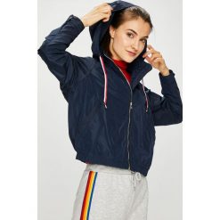 Tommy Hilfiger - Kurtka. Niebieskie kurtki damskie TOMMY HILFIGER, s, bez wzorów, z poliesteru, krótkie, z kapturem. W wyprzedaży za 449,90 zł.