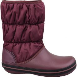 Crocs Winter Puff Boot W 14614-607 37/38 Bordowe. Czerwone klapki damskie Crocs, bez wzorów, z nylonu, bez obcasa. W wyprzedaży za 219,99 zł.