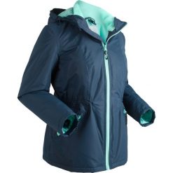 Kurtka outdoorowa 3 w 1, z bluzą z polaru bonprix ciemnoniebiesko-niebieski mentolowy. Niebieskie bluzy damskie bonprix, s, bez wzorów, z polaru. Za 179,99 zł.