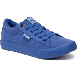 Tenisówki BIG STAR - EE274046 Blue. Niebieskie półbuty damskie BIG STAR, na co dzień, bez wzorów, z gumy, retro, bez obcasa, na płaskiej podeszwie, bez zapięcia. Za 109,00 zł.