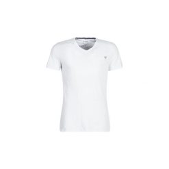 T-shirty z krótkim rękawem Guess ARCHIE. Białe t-shirty męskie marki Guess, s, z aplikacjami, bez kołnierzyka, krótkie. Za 159,00 zł.