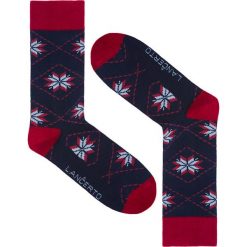 Skarpety Mixkolor Norweski Wzór. Czerwone skarpetki męskie LANCERTO, bez wzorów, z elastanu. Za 29,90 zł.