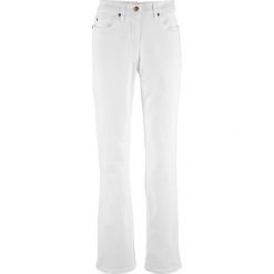 Dżinsy ze stretchem BOOTCUT, bestsellery bonprix biały. Białe jeansy damskie bonprix. Za 54,99 zł.