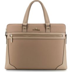 Torba na laptopa 85-3U-115-9. Brązowe torby na laptopa Wittchen, w paski, z tworzywa sztucznego, klasyczne. Za 369,00 zł.