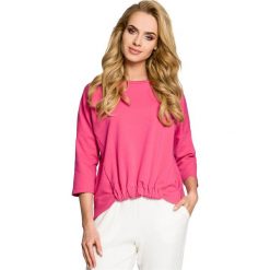 PHOENIX Bluza z gumką z przodu - fuksja. Czerwone bluzy damskie Moe, s, bez wzorów, z elastanu, z krótkim rękawem, krótkie, bez kaptura. Za 119,00 zł.