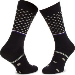Skarpety Wysokie Męskie DOTS SOCKS - DTS-SX-069-X Czarny. Czarne skarpetki męskie Dots Socks, bez wzorów, z elastanu. Za 19,90 zł.