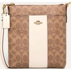Coach - Torebka. Pomarańczowe listonoszki damskie Coach, w paski, ze skóry ekologicznej, na ramię, małe, bez dodatków. W wyprzedaży za 359,90 zł.