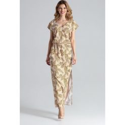 Sukienka maxi na lato. Sukienki damskie e-margeritka.pl, na lato, s, bez wzorów, z elastanu, eleganckie, z długim rękawem, długie, bez kaptura. Za 209,99 zł.