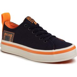 Tenisówki BIG STAR - FF274A070 Navy. Niebieskie półbuty damskie BIG STAR, na co dzień, bez wzorów, z gumy, retro, bez obcasa, na płaskiej podeszwie, bez zapięcia. Za 119,00 zł.